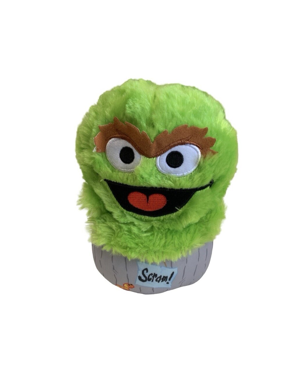 Sesame Street Oscar the Grouch Stuffed Plush Toy 7" Green Trash Can 2022